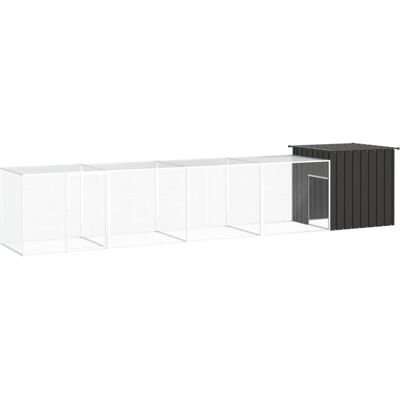 vidaXL Chicken Coop - Galvanized Steel Ventilated Expandable House vidaXL Chicken Coop - Galvanized Steel Ventilated Expandable House