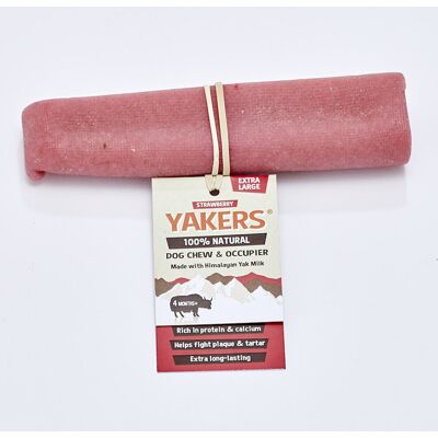 Yakers - Yak Milk Dog Chew - XL - Strawberry - Dog Chew Yakers - Yak Milk Dog Chew - XL - Strawberry - Dog Chew