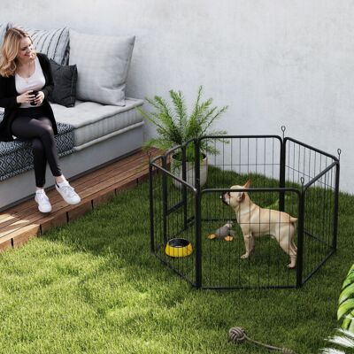 PawHut - 6 Panels Dog Playpen - 60cm High - Dog Playpen PawHut - 6 Panels Dog Playpen - 60cm High - Dog Playpen