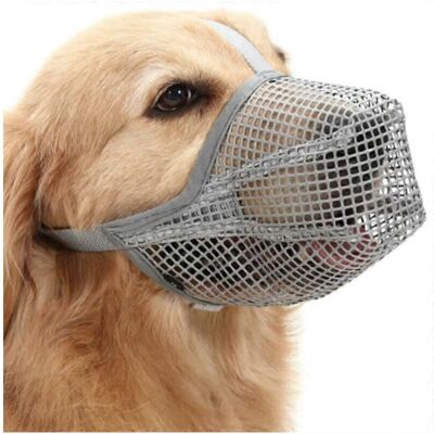 Unbranded (gray XL) Breathable Anti-Biting Chewing Licking Pet Muzzle Dog Muzzle Anti-lick Unbranded (gray XL) Breathable Anti-Biting Chewing Licking Pet Muzzle Dog Muzzle Anti-lick