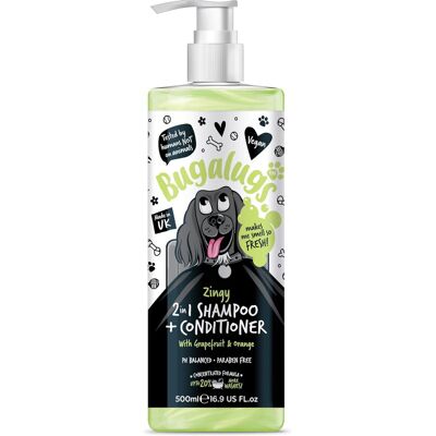 BUGALUGS Dog Shampoo & Conditioner Zingy 2 in 1 Grapefruit & Orange dog grooming BUGALUGS Dog Shampoo & Conditioner Zingy 2 in 1 Grapefruit & Orange dog grooming