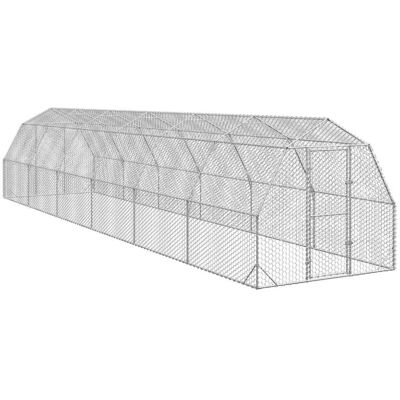 vidaXL Chicken Enclosure 2.5x12x2.25 m Zinc Steel vidaXL Chicken Enclosure 2.5x12x2.25 m Zinc Steel