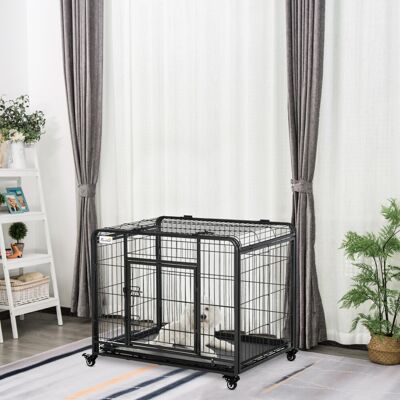 PawHut - 69.5x94cm - Locking Door - Dog Cage PawHut - 69.5x94cm - Locking Door - Dog Cage