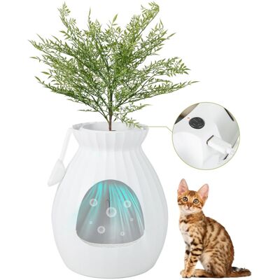 Costway Smart Faux Plant Cat Litter Box Electronic Odor Removal & Sterilization Costway Smart Faux Plant Cat Litter Box Electronic Odor Removal & Sterilization