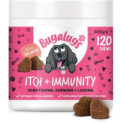 BUGALUGS Itch & Immunity Dog Treats for itchy dog skin, anti itch for dogs may h BUGALUGS Itch & Immunity Dog Treats for itchy dog skin, anti itch for dogs may h