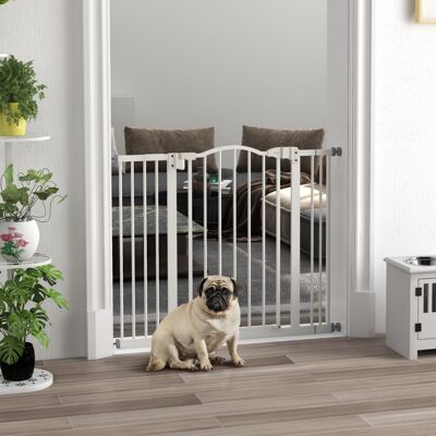 PawHut - 74-100cm Adjustable Pet Gate - White - Pet Gate PawHut - 74-100cm Adjustable Pet Gate - White - Pet Gate