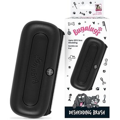 (Black Bugalugs Deshedding & Grooming Brush ) Bugalugs Deshedding & Grooming Bru (Black Bugalugs Deshedding & Grooming Brush ) Bugalugs Deshedding & Grooming Bru