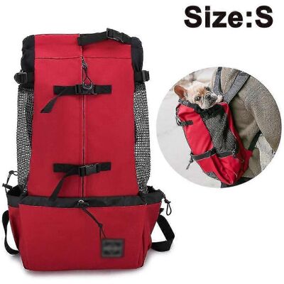 Kikidex (Red, L) dog carrier backpack for small and medium pets front facing adjustable Kikidex (Red, L) dog carrier backpack for small and medium pets front facing adjustable