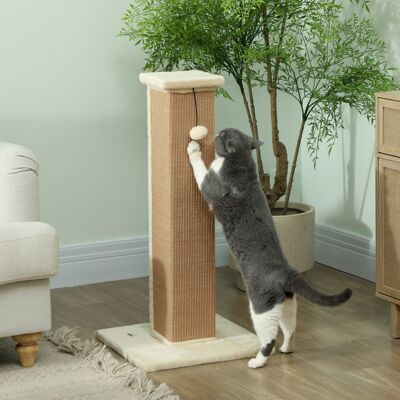 PawHut - 81cm Cat Scratching Post - Jute Rope - Beige PawHut - 81cm Cat Scratching Post - Jute Rope - Beige