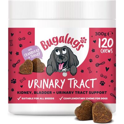 Bugalugs Urinary Tract Dog Chews Treats Supports UTI, Bladder & Kidney Bugalugs Urinary Tract Dog Chews Treats Supports UTI, Bladder & Kidney
