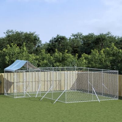 Maisonchic - Dog Kennel - Galvanized Steel, Water-resistant Roof - Outdoor Pet Shelter Maisonchic - Dog Kennel - Galvanized Steel, Water-resistant Roof - Outdoor Pet Shelter