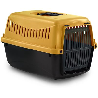 URBN Living (39x26x25cm, Mustard) Dog Cat Puppy Pet Carrier Box Cage with Handle URBN Living (39x26x25cm, Mustard) Dog Cat Puppy Pet Carrier Box Cage with Handle