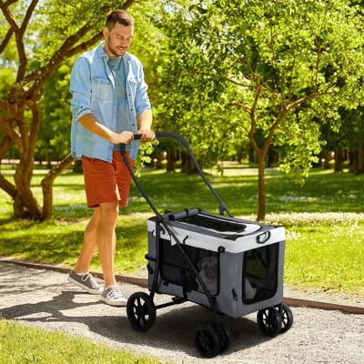 PawHut - Foldable - Detachable Carrier - Pet Stroller PawHut - Foldable - Detachable Carrier - Pet Stroller