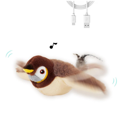 χωρίς σήμα Interactive Chirping Bird Cat Toy Flapping Wings Bird χωρίς σήμα Interactive Chirping Bird Cat Toy Flapping Wings Bird