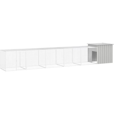 vidaXL Chicken Cage 600x91x100cm Galvanized Steel vidaXL Chicken Cage 600x91x100cm Galvanized Steel