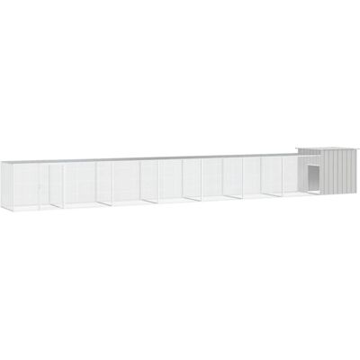 Maisonchic Gallinero de acero galvanizado gris 800x91x100 cm - Chicken Coop Maisonchic Gallinero de acero galvanizado gris 800x91x100 cm - Chicken Coop