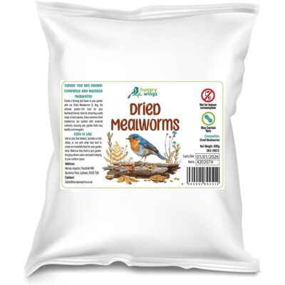 Hungry Wings Dried Mealworms 5L Bag Wild Bird Food High Protein Natural Inse Hungry Wings Dried Mealworms 5L Bag Wild Bird Food High Protein Natural Inse