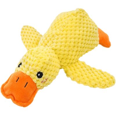 Unbranded Calming Duck Dog Toy 38x45cm Soft Plush Yellow Squeaky Quack-Quack Interactive T Unbranded Calming Duck Dog Toy 38x45cm Soft Plush Yellow Squeaky Quack-Quack Interactive T