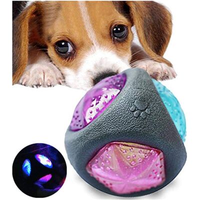 Unbranded Durable Silicone Dog Ball Flashing LED Light Up Dog Toy Glow In The Dark Elastic Unbranded Durable Silicone Dog Ball Flashing LED Light Up Dog Toy Glow In The Dark Elastic