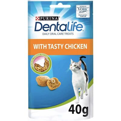 Dentalife Dental Treats Cats Chicken 40g Pack of 8 Dentalife Dental Treats Cats Chicken 40g Pack of 8
