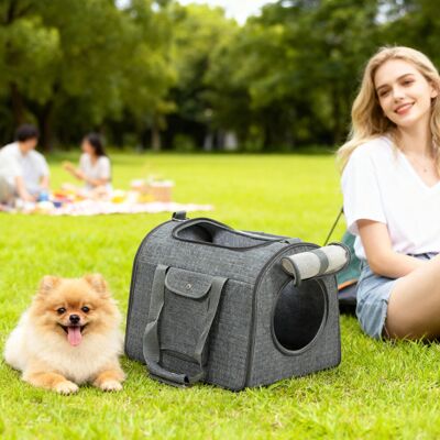PawHut Soft Sided Cat Carrier Bag Foldable Portable with Shoulder Strap PawHut Soft Sided Cat Carrier Bag Foldable Portable with Shoulder Strap