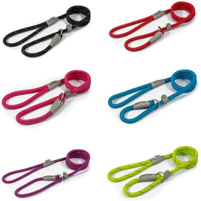 Ancol Viva Reflective Rope And Real Leather Slip Lead. 120X 1Cm. Red Ancol Viva Reflective Rope And Real Leather Slip Lead. 120X 1Cm. Red