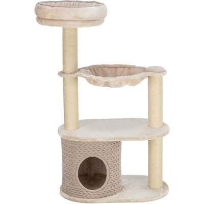 Trixie Alessia 44473 Cat Scratching Post 114 cm in Light Grey/Sand - Multi-Tier Trixie Alessia 44473 Cat Scratching Post 114 cm in Light Grey/Sand - Multi-Tier