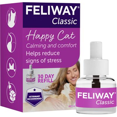 FELIWAY Classic 30 Day Cat Calming Odourless Refill for Pheromone Diffuser, 48ml FELIWAY Classic 30 Day Cat Calming Odourless Refill for Pheromone Diffuser, 48ml