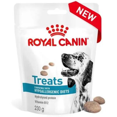 ROYAL CANIN Hypoallergenic Dog Treats 6 x 230g Packs - Snacks for All Adult Adul ROYAL CANIN Hypoallergenic Dog Treats 6 x 230g Packs - Snacks for All Adult Adul