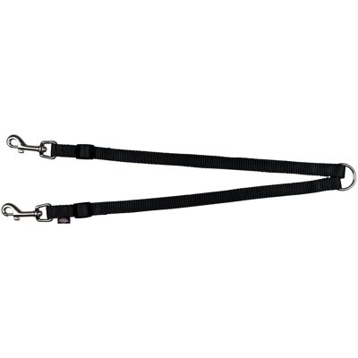 Trixie Premium 20111 Premium Two-Dog Lead with Ring XS-M: 40-70 cm/15 mm Black Trixie Premium 20111 Premium Two-Dog Lead with Ring XS-M: 40-70 cm/15 mm Black