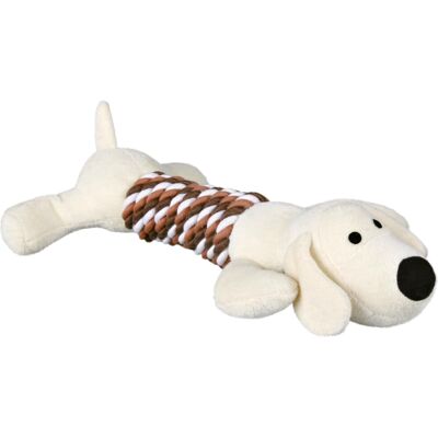 Trixie squeaky plush rope dog toy Trixie squeaky plush rope dog toy