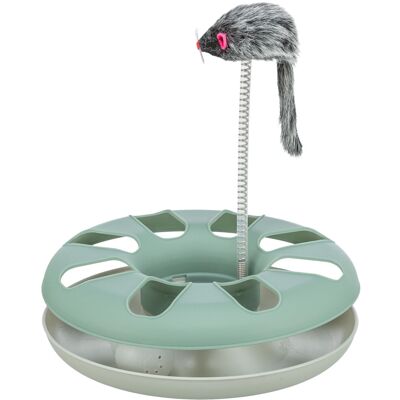 Trixie Crazy Circle cat toy - with plush mouse on spiral spring - play ball - ? Trixie Crazy Circle cat toy - with plush mouse on spiral spring - play ball - ?