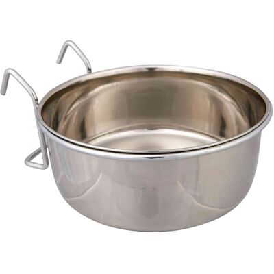Trixie Stainless Steel Bowl with Holder, 14 cm Dia Trixie Stainless Steel Bowl with Holder, 14 cm Dia