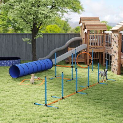 PawHut Dog Agility Training Equipment, 8PCS Agility Training Set for Garden PawHut Dog Agility Training Equipment, 8PCS Agility Training Set for Garden