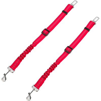 KCT 2 Pack Dog Seat Belt Clip Lead - Red KCT 2 Pack Dog Seat Belt Clip Lead - Red
