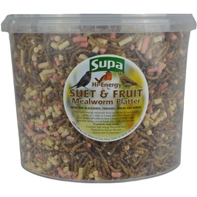 Supa Dried Mealworms, Hi-Energy Suet Pellets & Fruit Platter Mix for Wild Birds, Supa Dried Mealworms, Hi-Energy Suet Pellets & Fruit Platter Mix for Wild Birds,