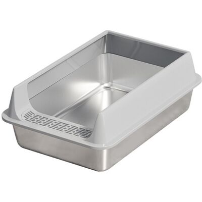 Unbranded Stainless Steel Cat Litter Box, Semi-Enclosed -Proof and Leak-Proof Design, Remo Unbranded Stainless Steel Cat Litter Box, Semi-Enclosed -Proof and Leak-Proof Design, Remo