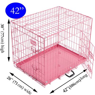 Easipet - 21689 - Pink - 42in - Dog Training Cage Easipet - 21689 - Pink - 42in - Dog Training Cage