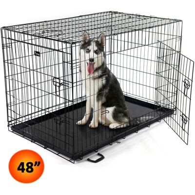 Easipet - XXLarge Metal Training Cage Crate 48 - Black Easipet - XXLarge Metal Training Cage Crate 48 - Black