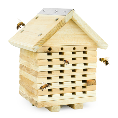 KCT Wooden Bee House Hotel Insect Bug Shelter Solitary Bumblebee Nesting Box Hiv KCT Wooden Bee House Hotel Insect Bug Shelter Solitary Bumblebee Nesting Box Hiv
