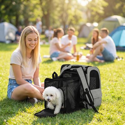 PawHut Dog Carrier Backpack Expandable for Small Puppy Cat for Travel Hiking PawHut Dog Carrier Backpack Expandable for Small Puppy Cat for Travel Hiking