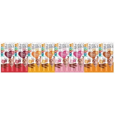 Webbox Cats Delight Tasty Sticks Chews Treats Variety Pack 4 x 6 (24 Sticks) Webbox Cats Delight Tasty Sticks Chews Treats Variety Pack 4 x 6 (24 Sticks)