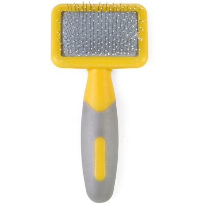 Ancol Ergo Animal Slicker Brush - Grey and Yellow Pet Grooming Tool for Rabbits Ancol Ergo Animal Slicker Brush - Grey and Yellow Pet Grooming Tool for Rabbits