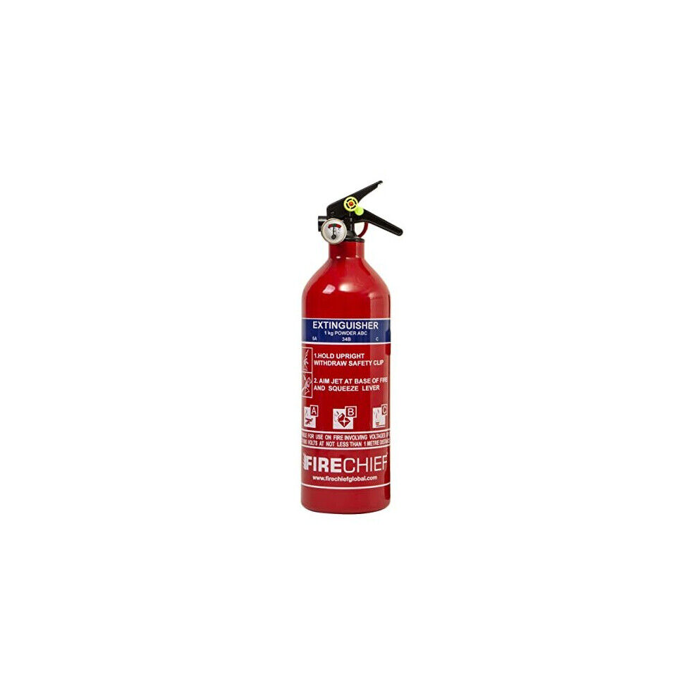 Firechief FAP1 1kg Powder Fire Extinguisher   ABC Powder Extinguisher With Kitem