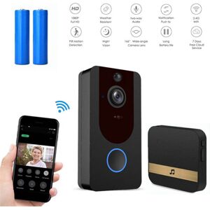 Unbranded (Black+Batteries+32G+Chime) Wireless WiFi Video Doorbell Smart Phone Door Ring I Unbranded (Black+Batteries+32G+Chime) Wireless WiFi Video Doorbell Smart Phone Door Ring I