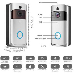 Ranpo (Black) WiFi Visual Remote Doorbell Home Security Smart Doorbell Ranpo (Black) WiFi Visual Remote Doorbell Home Security Smart Doorbell