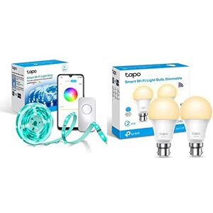 TP-LINK Tapo Smart LED Light Strip, 5m, (Tapo L900-5) & Tapo Smart Bulb, Smart WiFi LED TP-LINK Tapo Smart LED Light Strip, 5m, (Tapo L900-5) & Tapo Smart Bulb, Smart WiFi LED