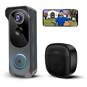 KAMEP Wireless Video Doorbell Camera with Chime, 1080P Smart WiFi Door Bells Camera, V KAMEP Wireless Video Doorbell Camera with Chime, 1080P Smart WiFi Door Bells Camera, V