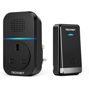 TeckNet Online (Black) TECKNET Wireless Doorbell, No Battery Required Self-Powered Door Bell TeckNet Online (Black) TECKNET Wireless Doorbell, No Battery Required Self-Powered Door Bell