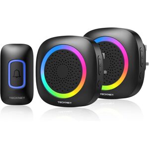 TeckNet Online (Rgb-black) TECKNET Wireless Doorbell, Plug in Door Bells Wireless Cordless with TeckNet Online (Rgb-black) TECKNET Wireless Doorbell, Plug in Door Bells Wireless Cordless with